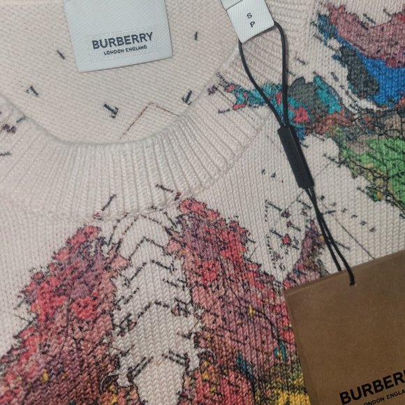 Burberry Map Print Cotton Sweater - Picture 2 of 4